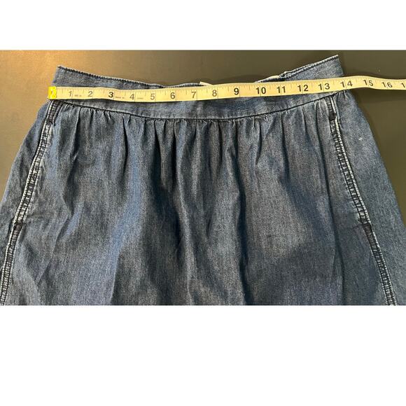 Old Navy Women's A-Line Chambray Skirt Size S Blue Short Casual Elastic Waist - Picture 6 of 8